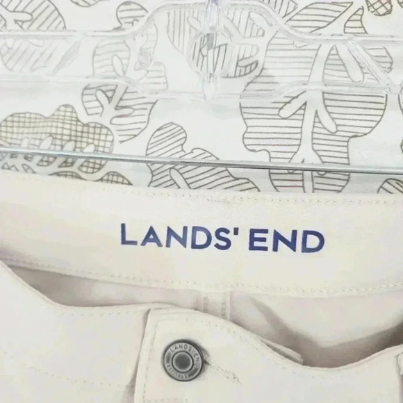 NWT Lands' End Mid Rise Kick Crop Leg Women's Stretched Beige 16T 1493 - Picture 5 of 10